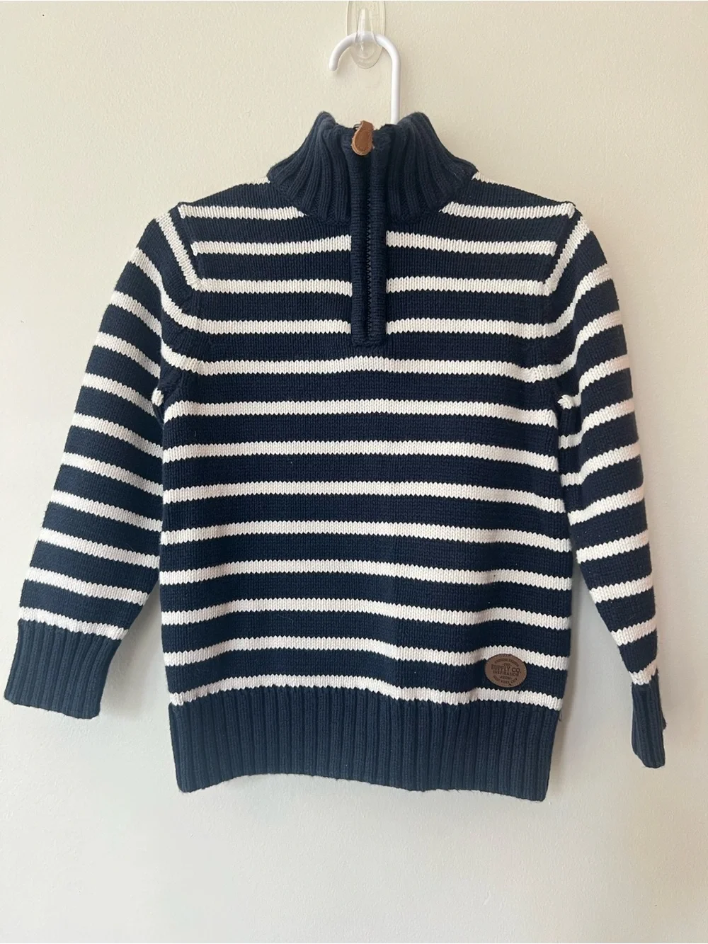 BUBDLE 3T Baby Gap Plaid Flannel + H&M Kids Navy and White Striped Sweater